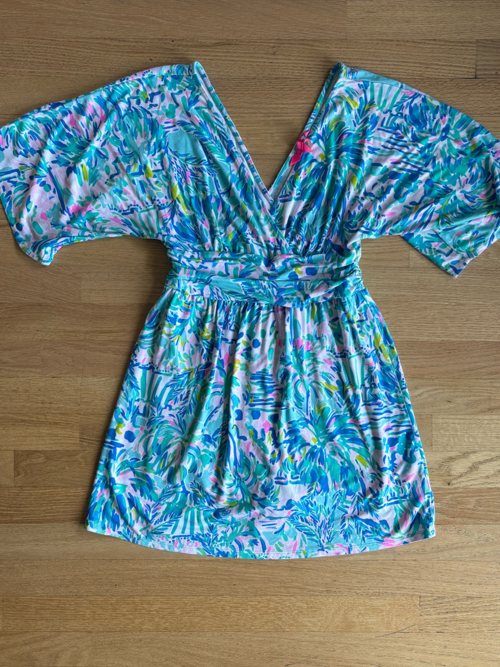 Lilly Pulitzer Multicolor Floral Romper in Blue, Pink & Green